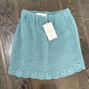 Zara Blue Crochet Kids Skirt